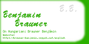benjamin brauner business card